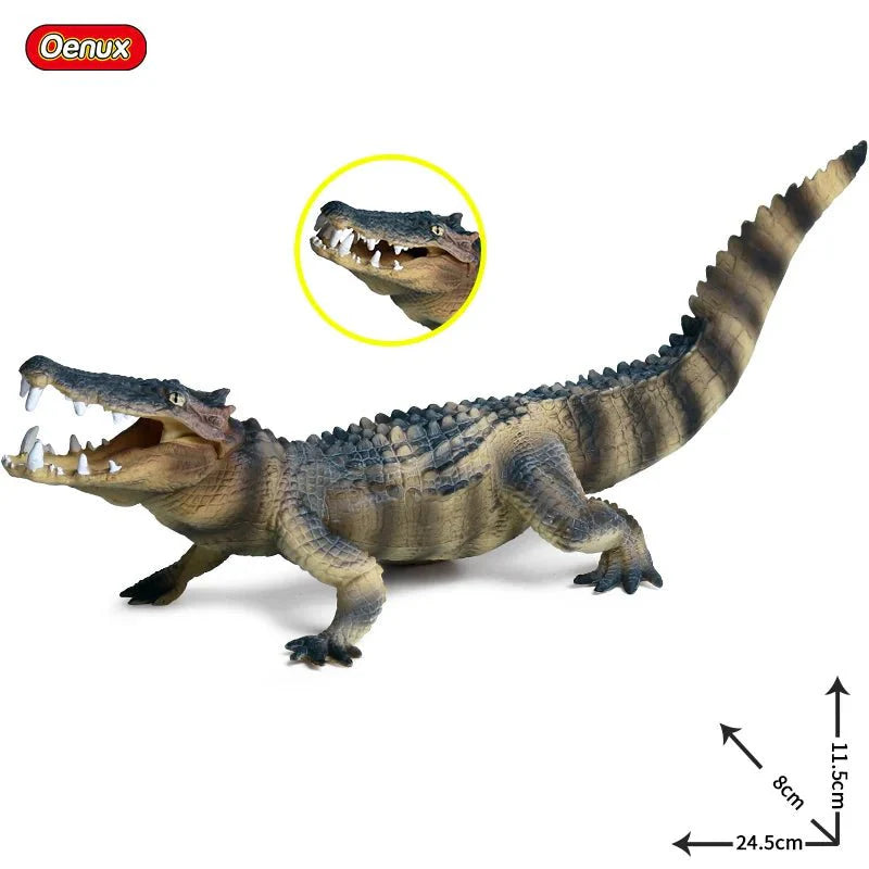 Sarcosuchus Crocodile Action Figure – Hand-Painted Wild Animal Model