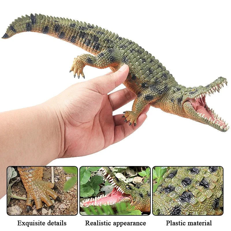 Sarcosuchus Crocodile Action Figure – Hand-Painted Wild Animal Model