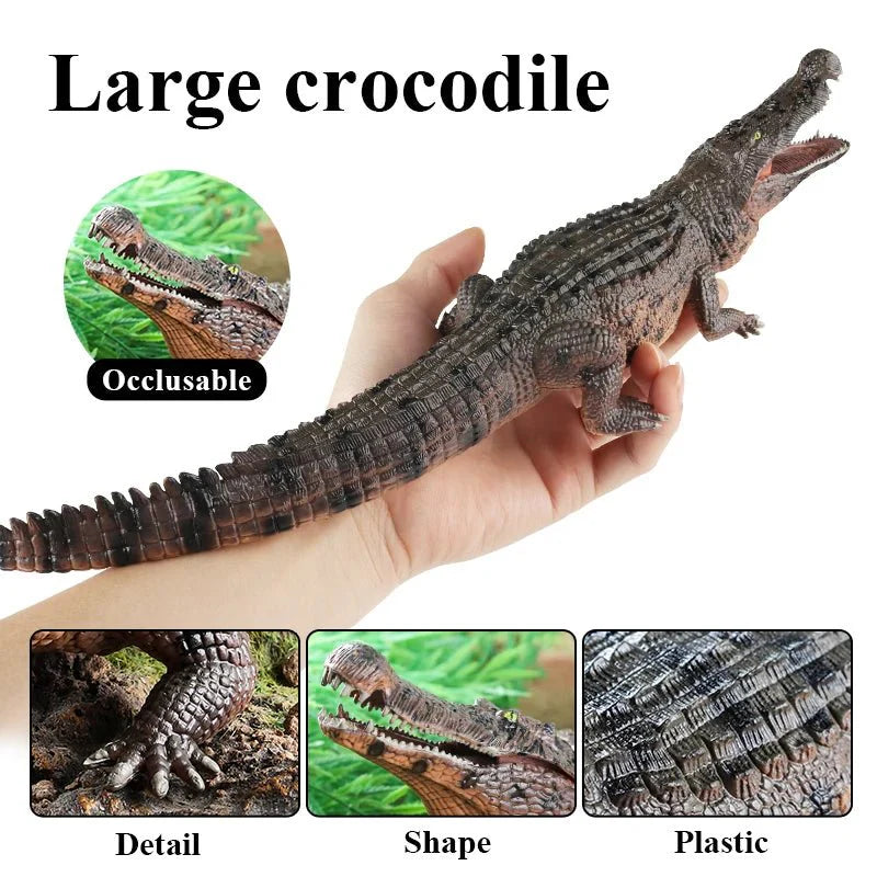 Sarcosuchus Crocodile Action Figure – Hand-Painted Wild Animal Model