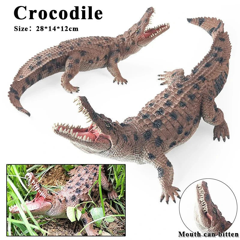 Sarcosuchus Crocodile Action Figure – Hand-Painted Wild Animal Model