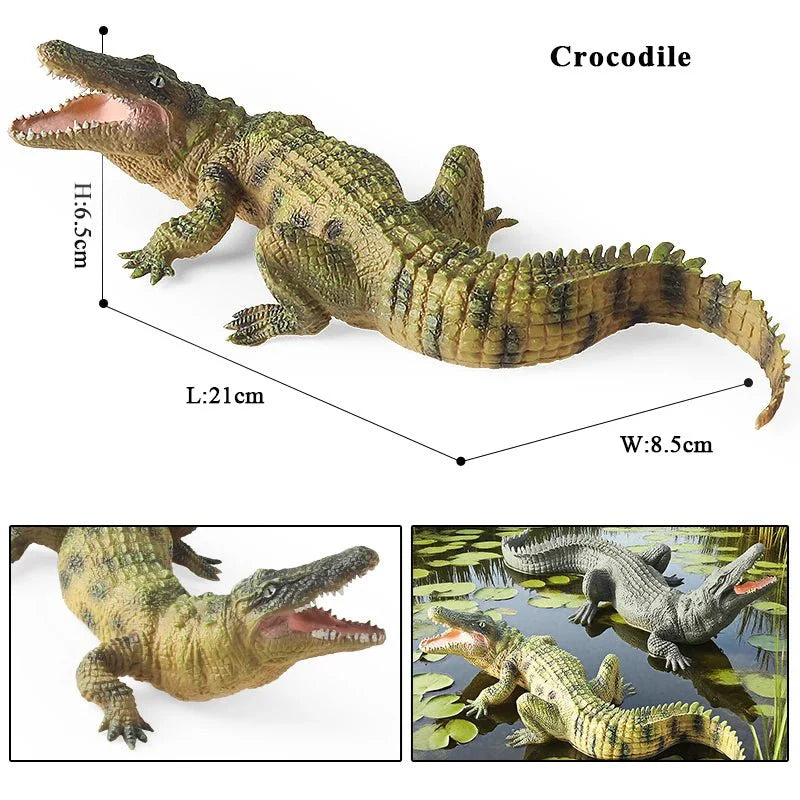 Sarcosuchus Crocodile Action Figure – Hand-Painted Wild Animal Model