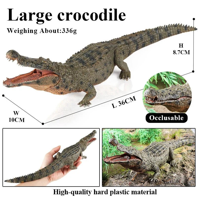 Sarcosuchus Crocodile Action Figure – Hand-Painted Wild Animal Model
