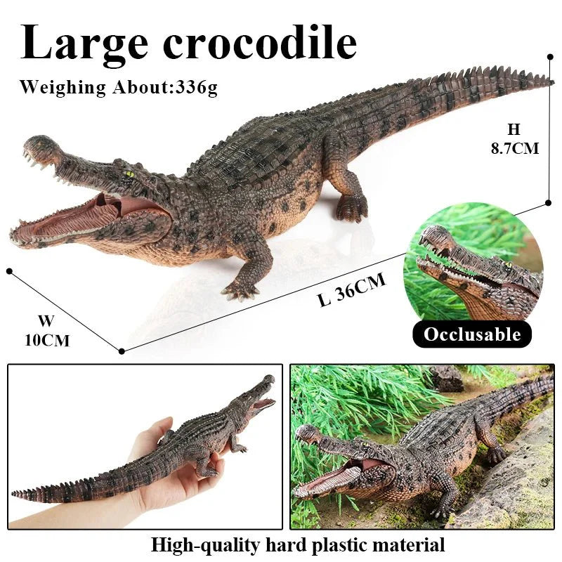 Sarcosuchus Crocodile Action Figure – Hand-Painted Wild Animal Model
