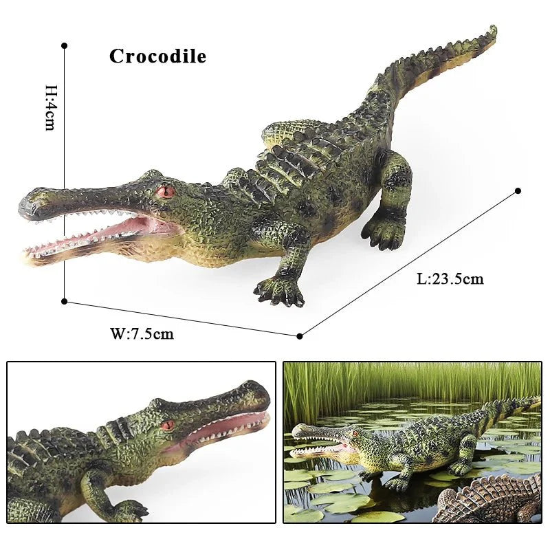 Sarcosuchus Crocodile Action Figure – Hand-Painted Wild Animal Model