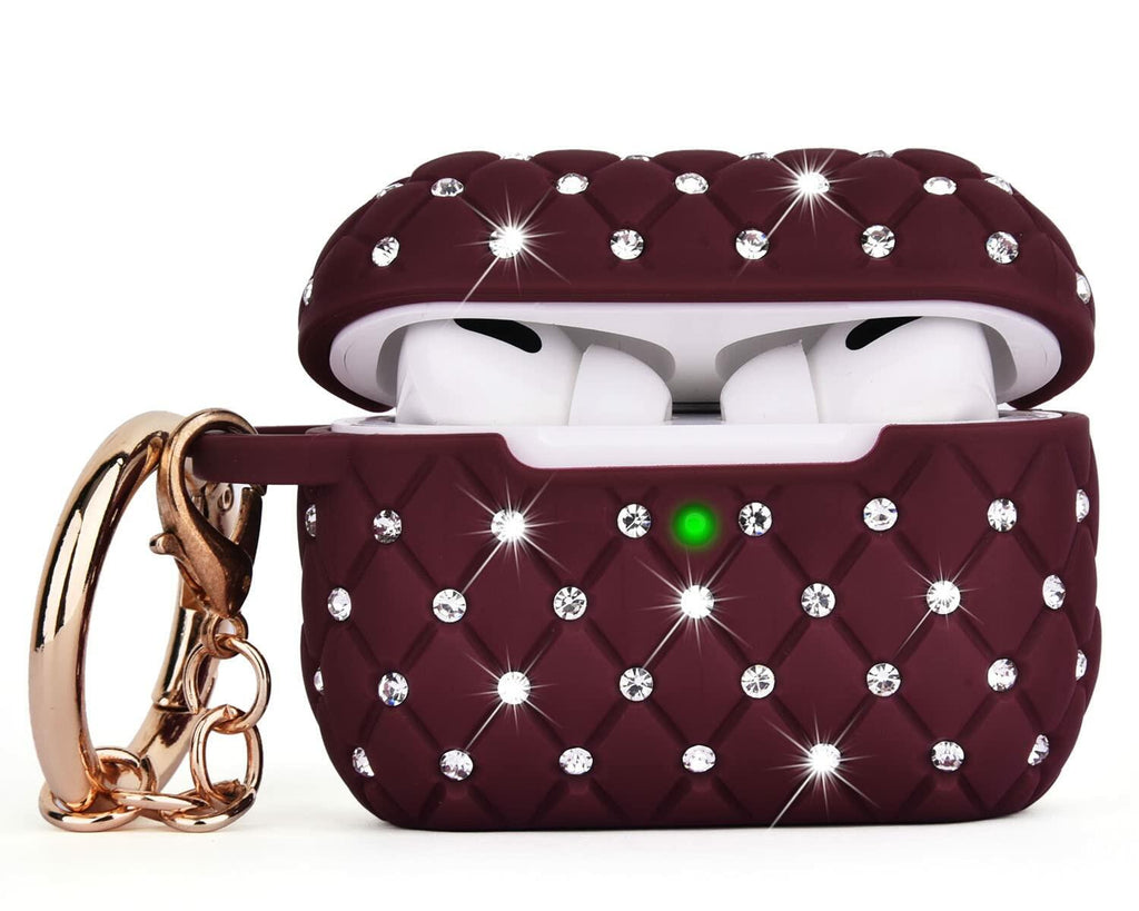 CAGOS AirPods Pro Case Bling Crystal Sparkle Protective Cover Cute
