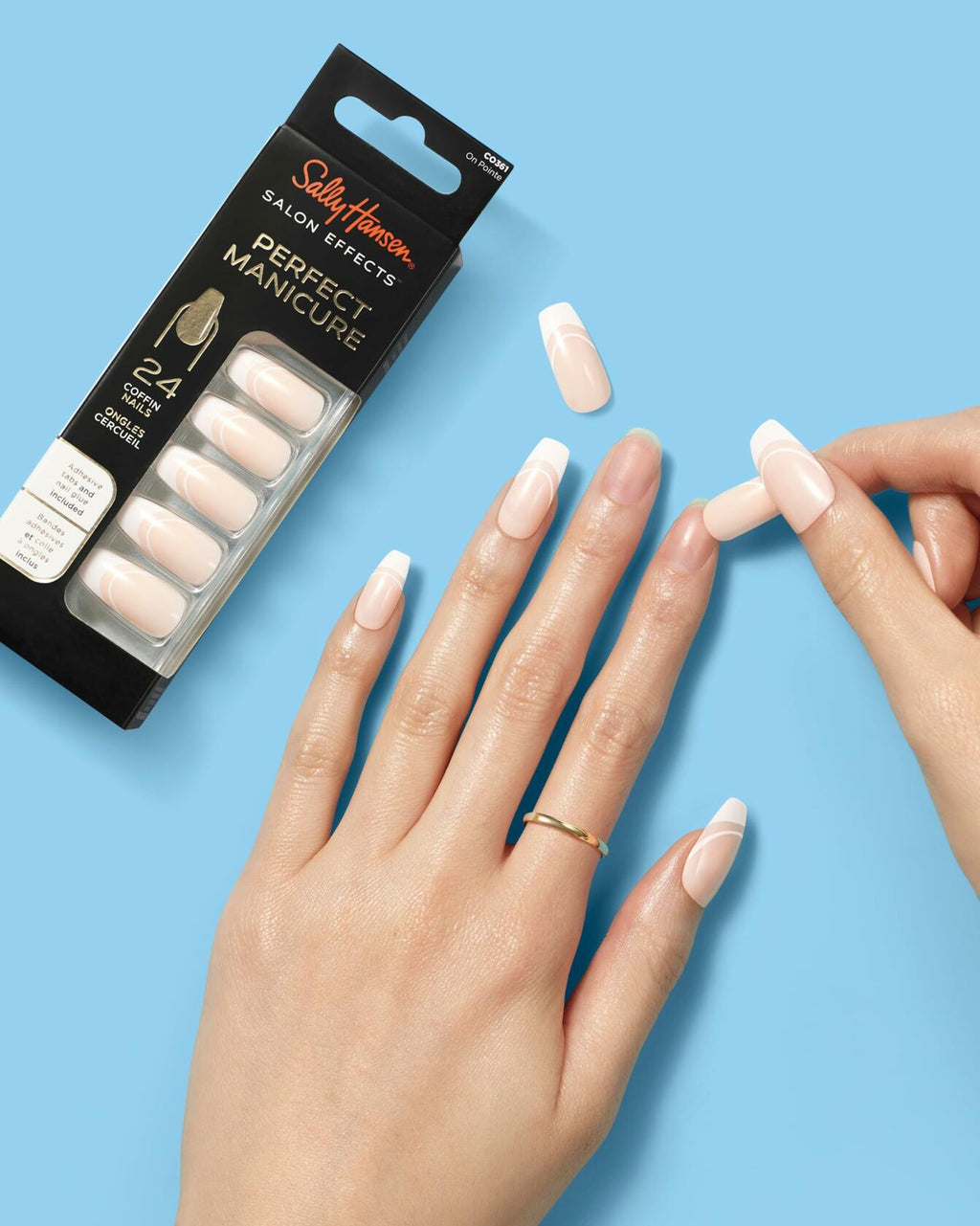 Sally Hansen Salon Effects Perfect Manicure Moon-Ami OV161 24 Oval Nails
