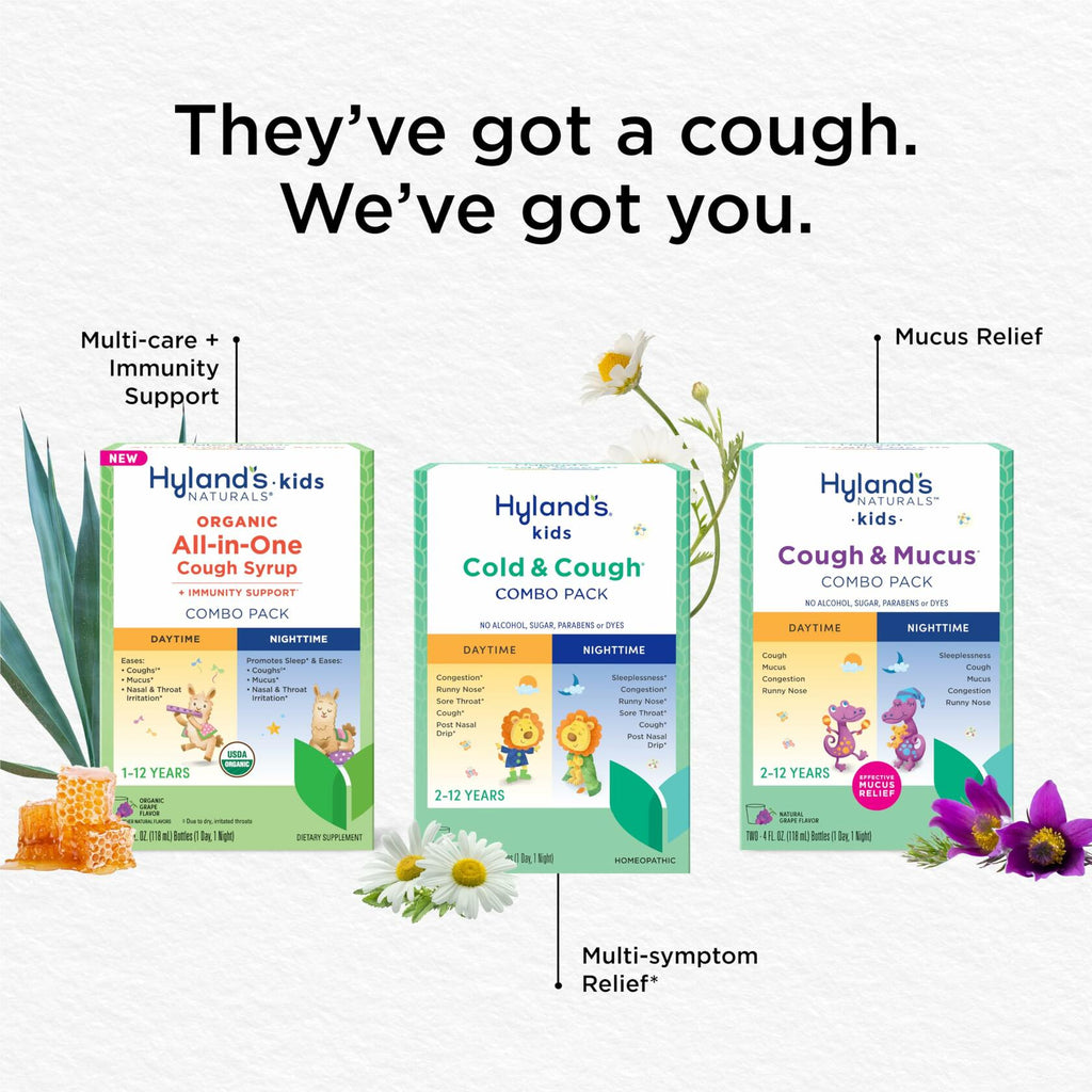 BestBy09/26 Hyland's Kids Cold & Cough Daytime Syrup Natural Relief 4oz