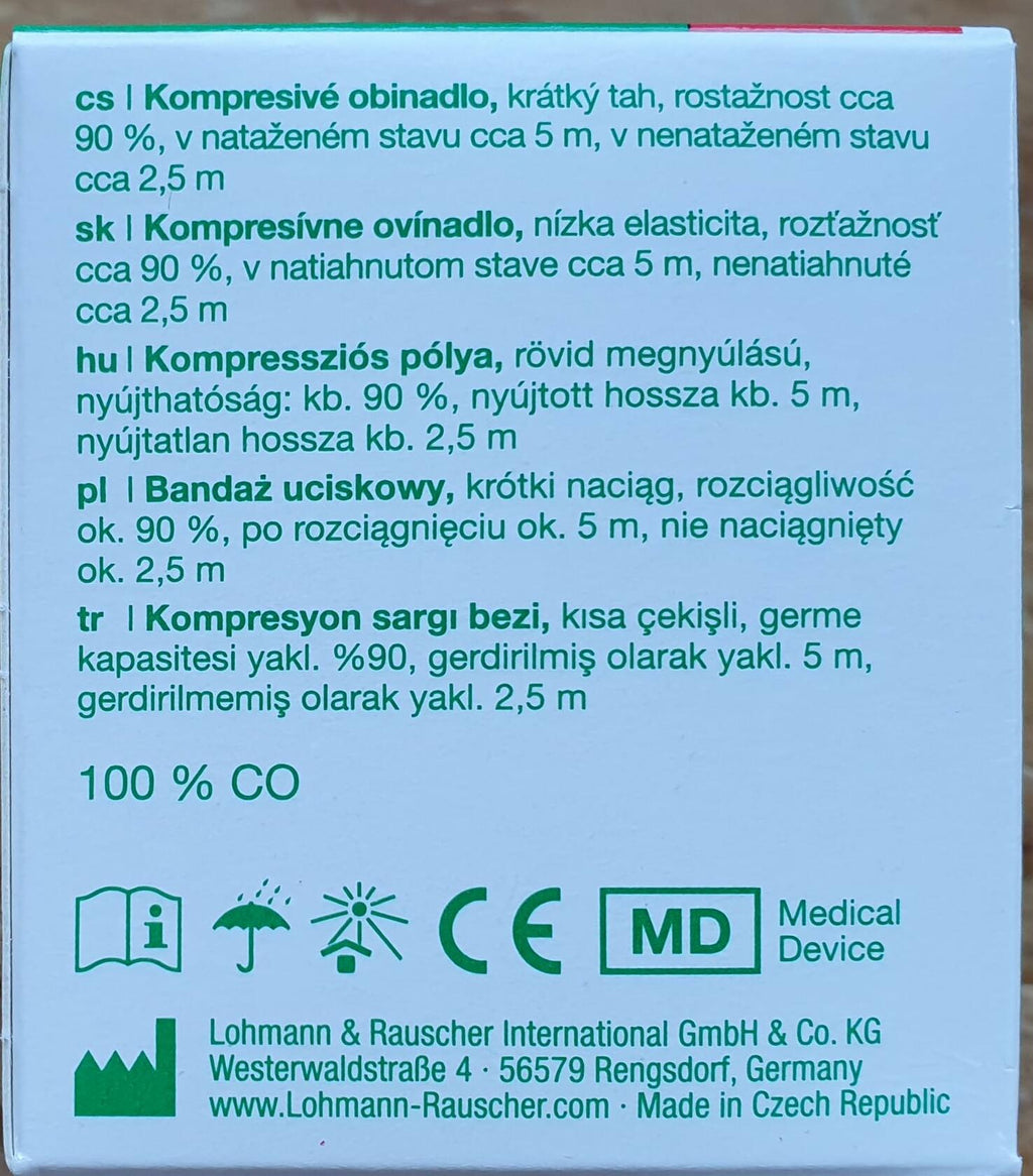 BestBy12/28 Rosidal K 6cm x 5m Short Stretch Compression Bandage
