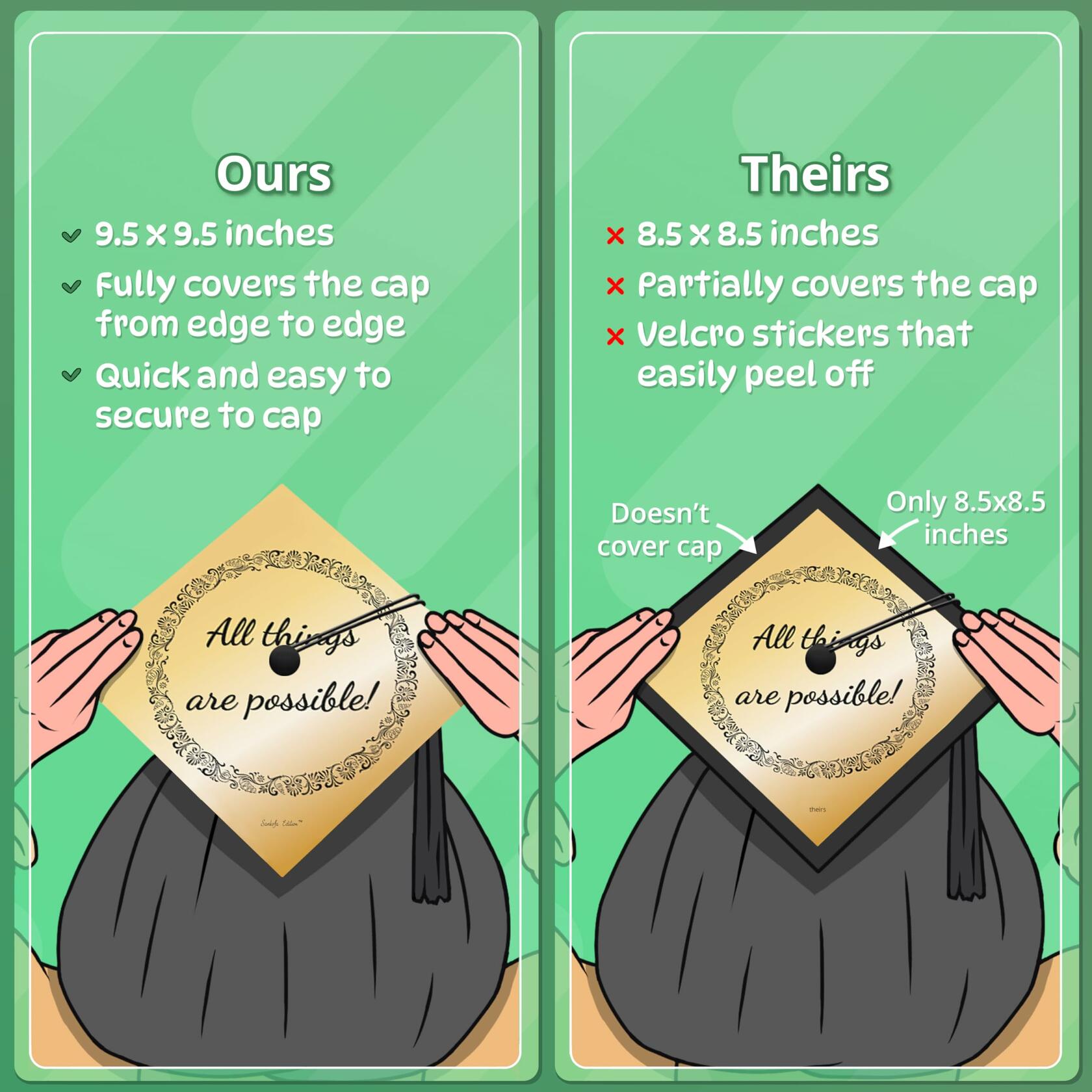 ADVANSYNC Graduation Cap Topper - Weapons Were Formed, They Did Not Prosper