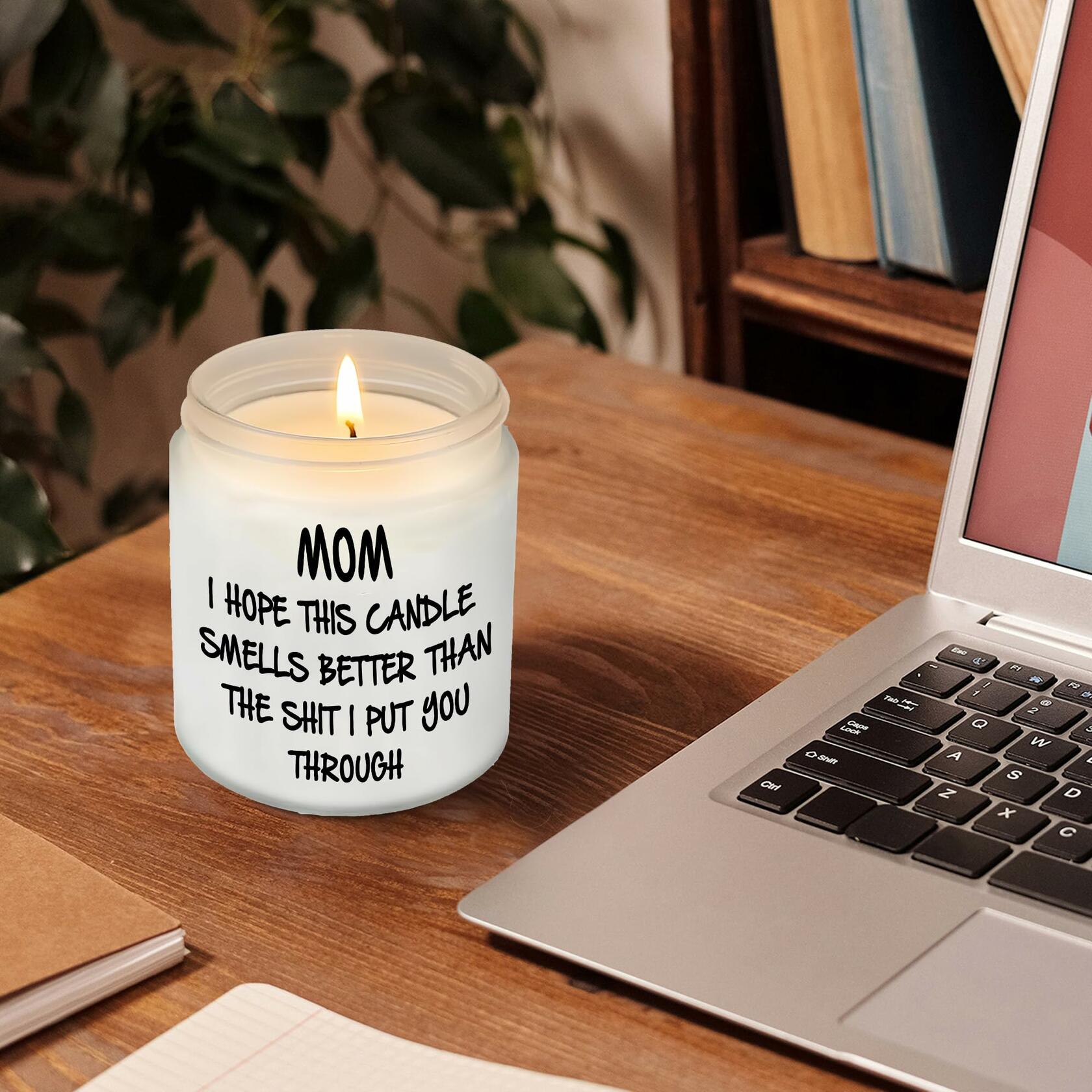 Unique Lavender Scented Soy Candle Gift for Mom from Daughter 7oz
