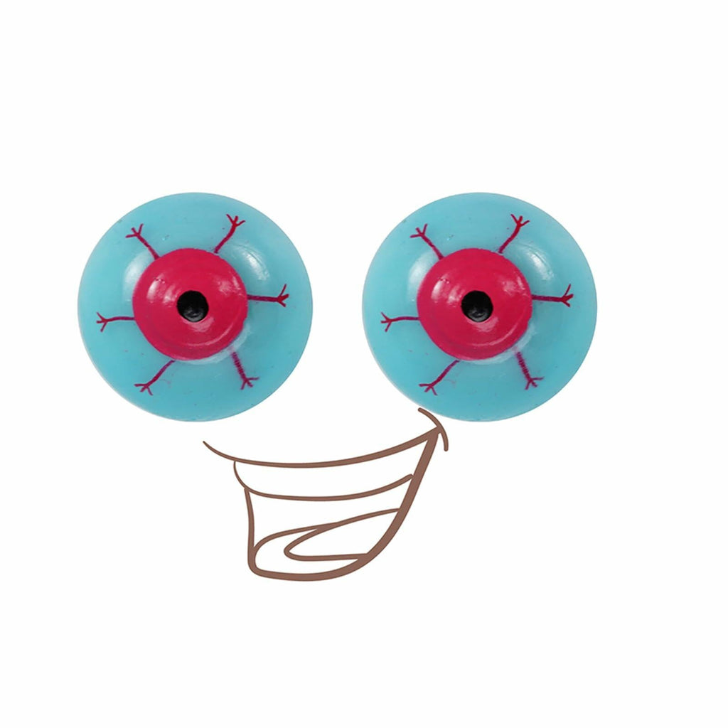 Soayone Luminous Horror Eyeballs Blue 2 Count Scary Glow Halloween