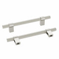 homdiy 15 Pack Brushed Nickel Cabinet Handles 128mm T Bar Silver