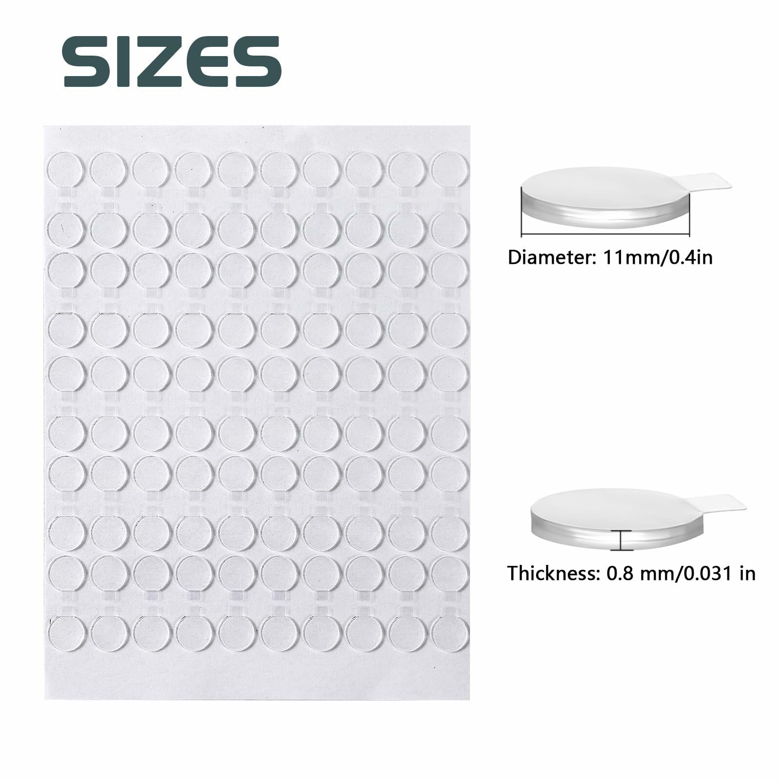 Adhesive Stick Dots Two-Sided Mounting Putty 0.4"x0.4" 700pcs Clear