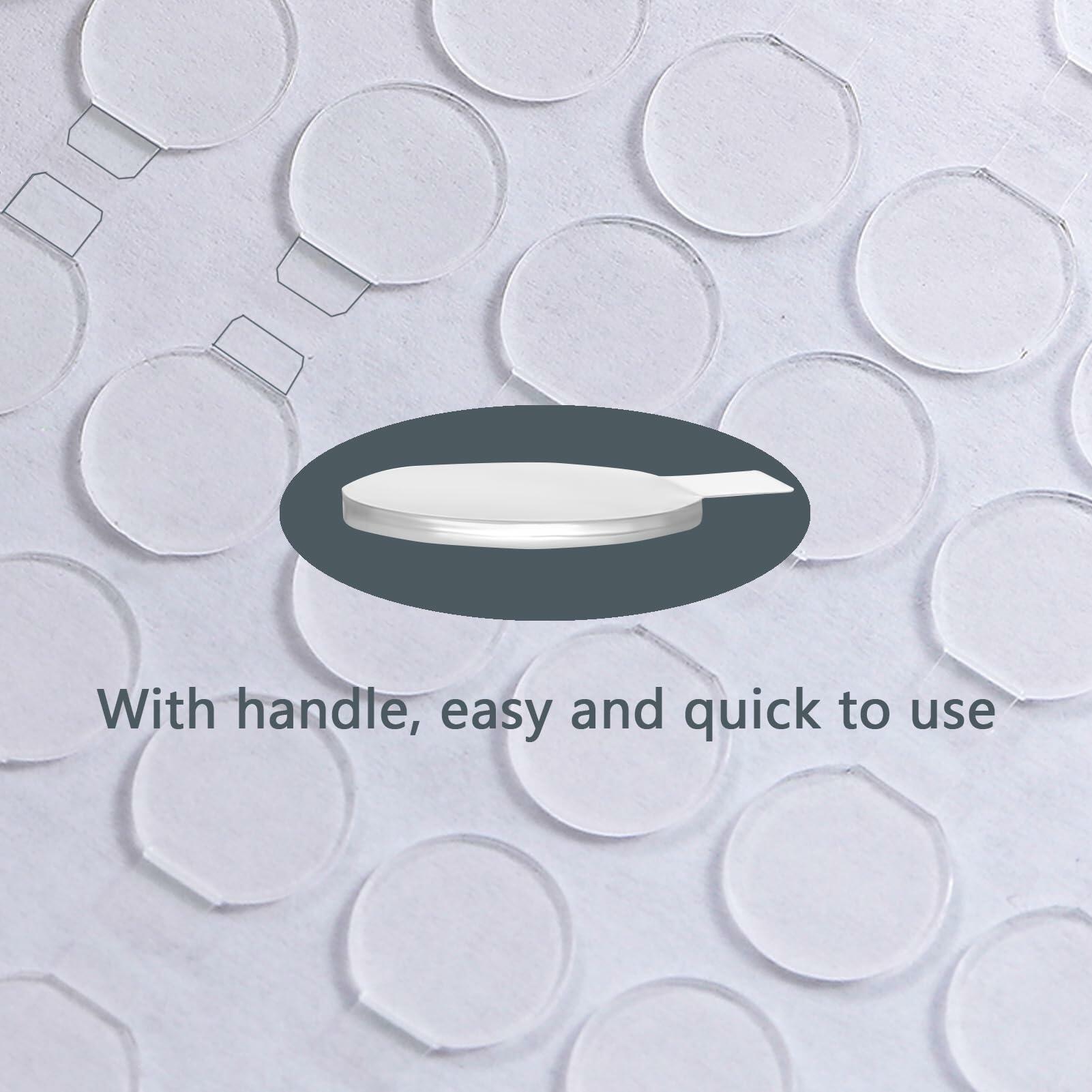 Adhesive Stick Dots Two-Sided Mounting Putty 0.4"x0.4" 700pcs Clear