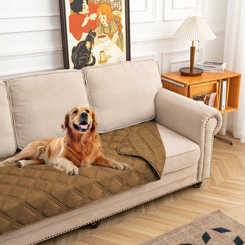 fuguitex Waterproof Reversible Dog Blanket Small 30x53 Brown Size 30x53