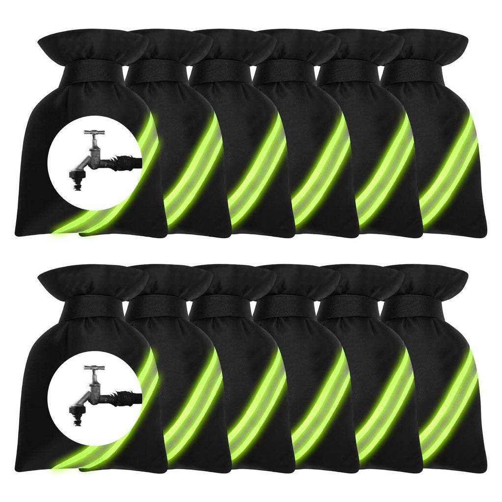 Outdoor Faucet Cover Thickened Waterproof Freeze Protection 8.4x6.8in Black 12pc