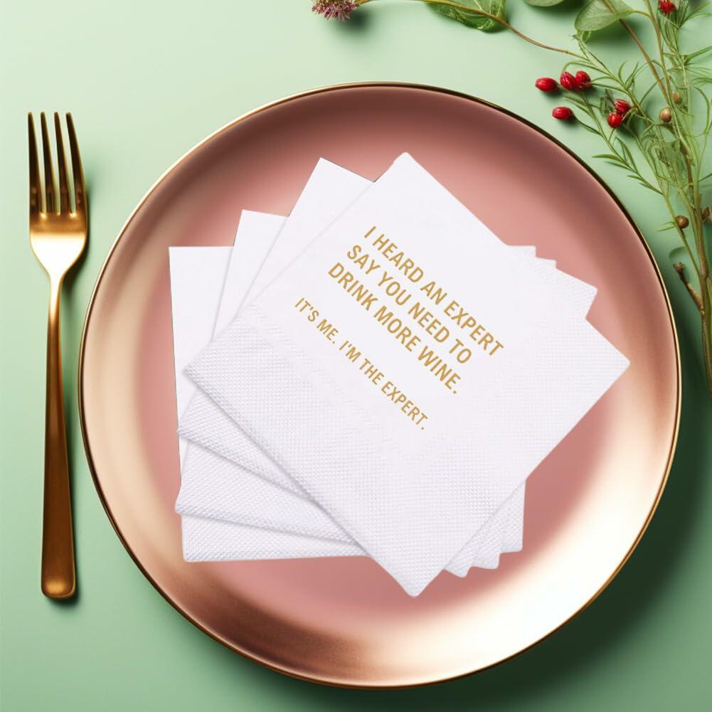 VOWFOO Big Heart Teacher Quotes Cocktail Napkins 4.5x4.5 100pcs 2-ply
