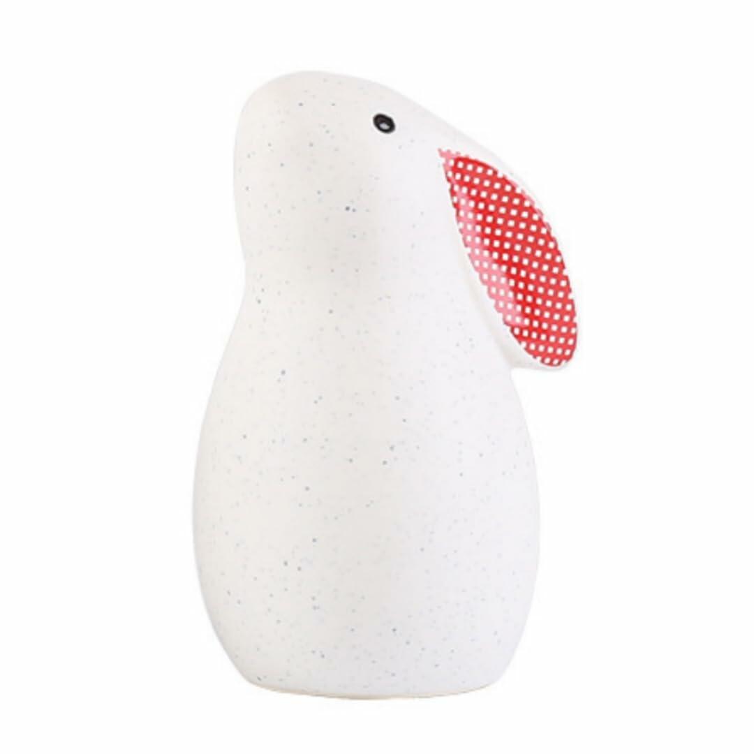 NYSCURE Ceramic Rabbit Figurine Sitting Statue Home Decor 4.8 Inch