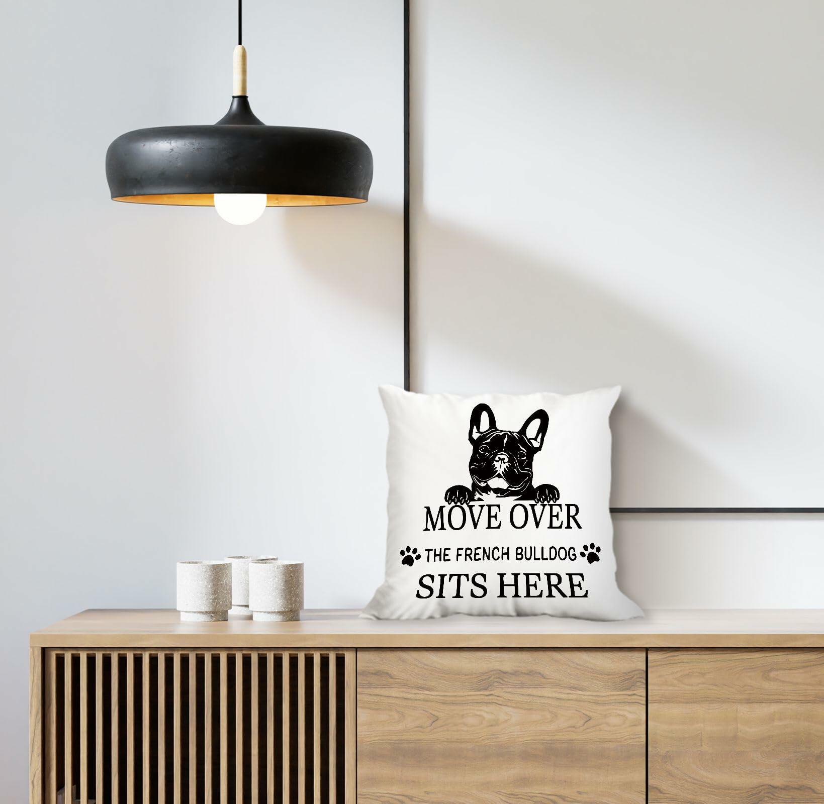 Huester French Bulldog Pillow Covers Dog Decor Gifts 18x18