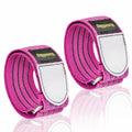 Neracking 2pcs Adjustable Elastic Boot Straps High Visibility Purple