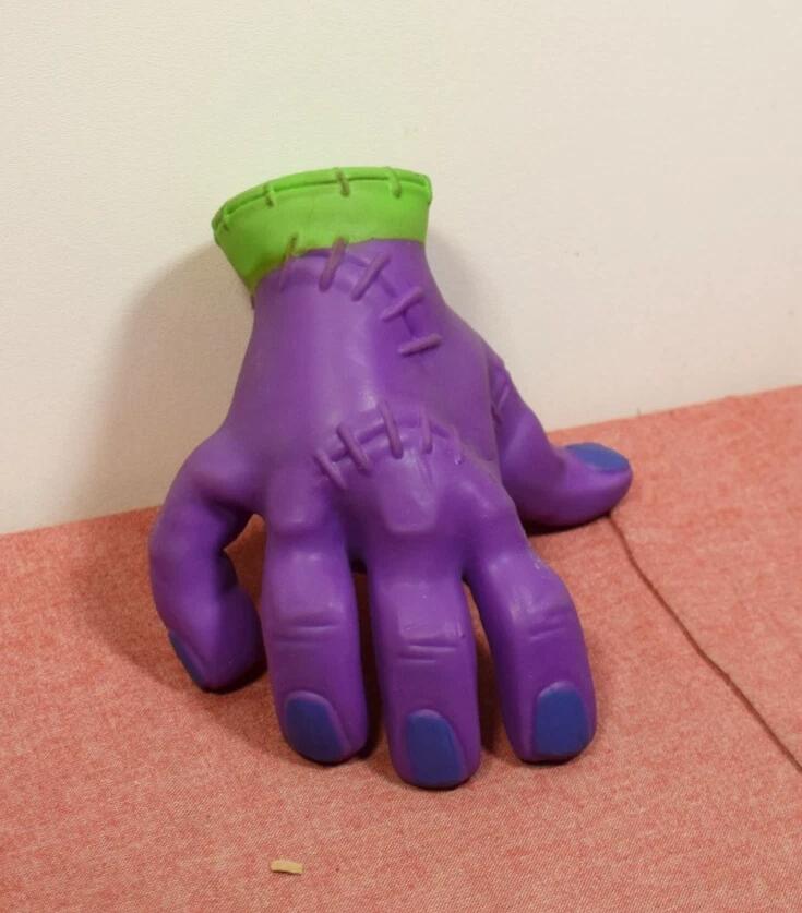 Halloween Zombie Monster Hand Stretchy Squeezy Toy Stress Reliever Blue 8"
