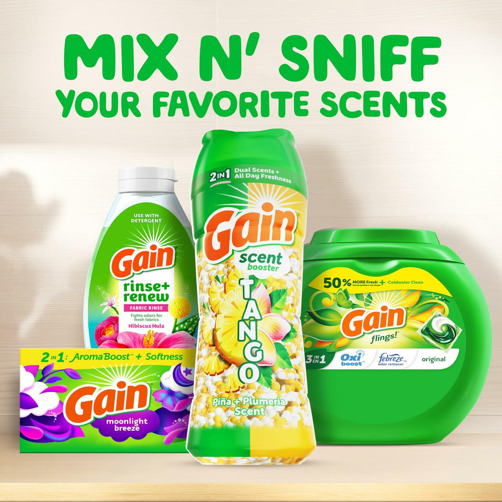 Gain Tango 2-in-1 Laundry Scent Booster Beads Piña Plumeria Scent 21.1oz