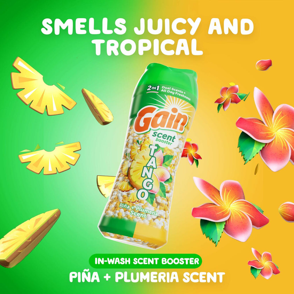 [Like New] Gain Tango 2-in-1 Laundry Scent Booster Beads Piña Plumeria Scent 21.1oz