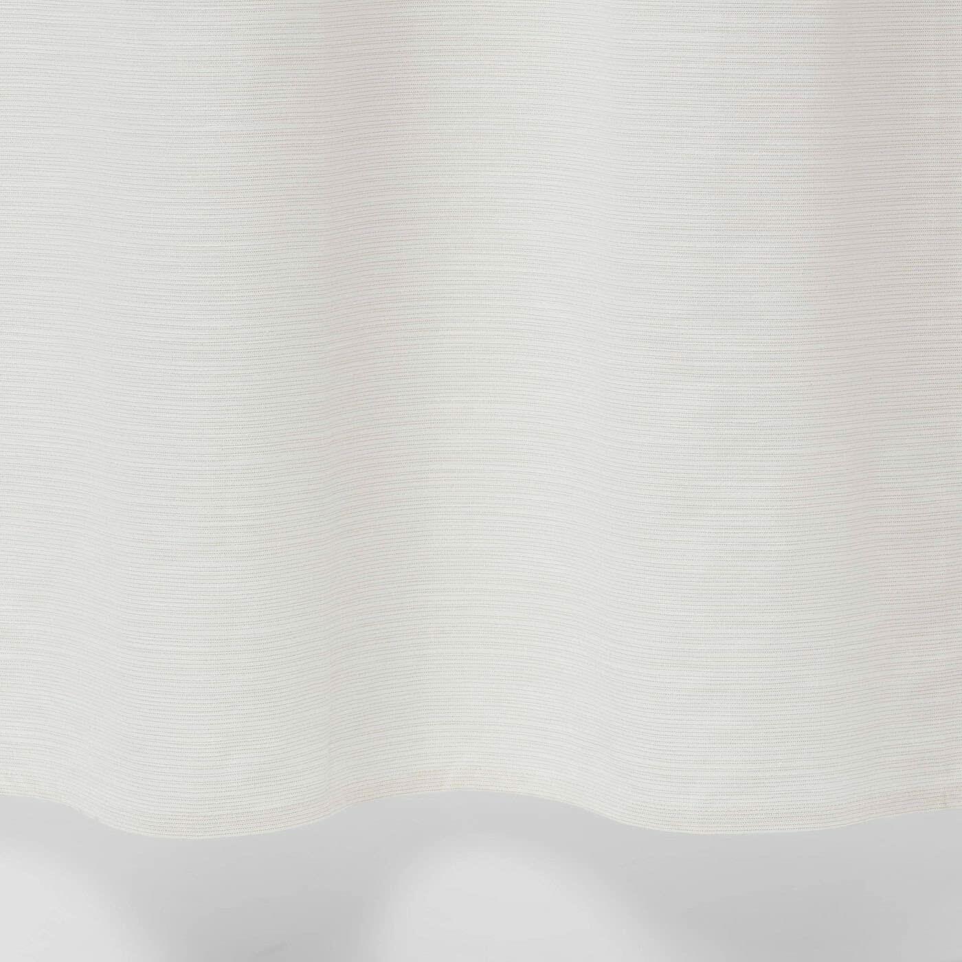 Threshold Solid Sour Cream Textured Cotton Shower Curtain Cream White