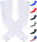 Penveer Compression Arm Sleeves Breathable Mesh Cooling AL White Size L