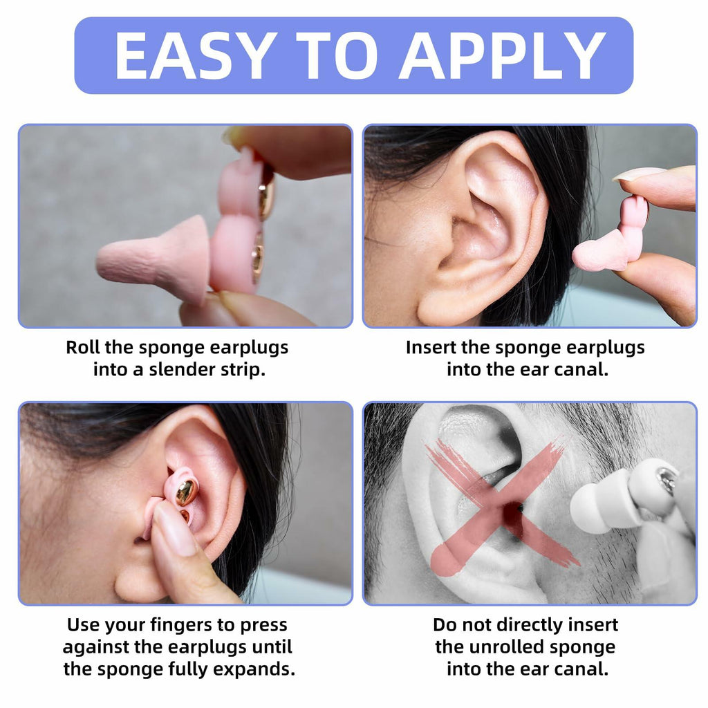 CLOZIAS Noise Cancelling Soft Foam Ear Plugs Green Hearing Protection