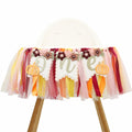 TUTOTU Our Little Pumpkin 1st One High Chair Banner Yellow Autumn Fall