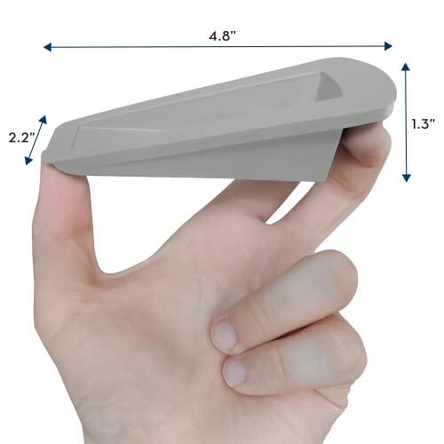 [Like New] S&T INC. Heavy Duty Rubber Door Stopper Gray 4.8x2.2x1.3in 4 Pack