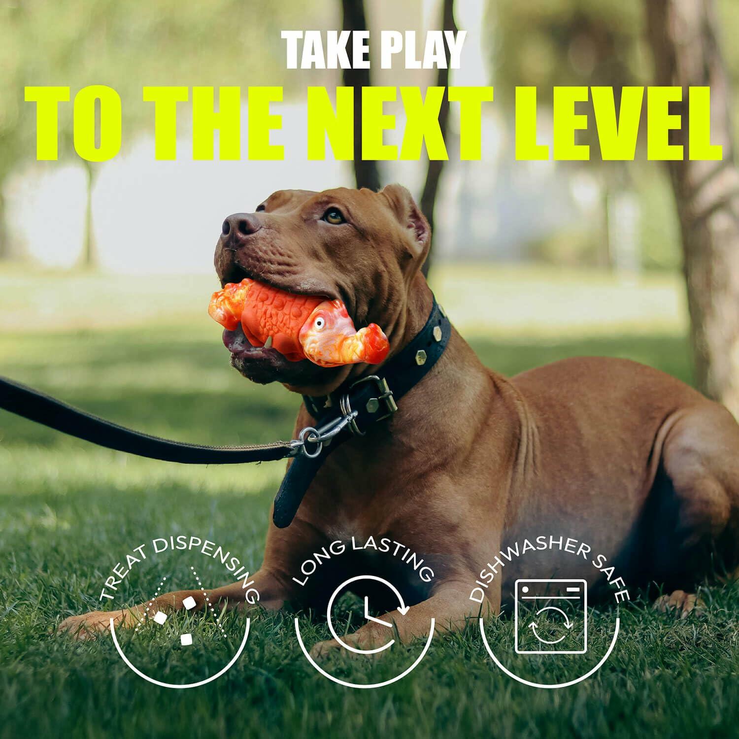 Zimoric Tough Dog Chew Toy Durable Interactive Treat Dispensing Medium Large