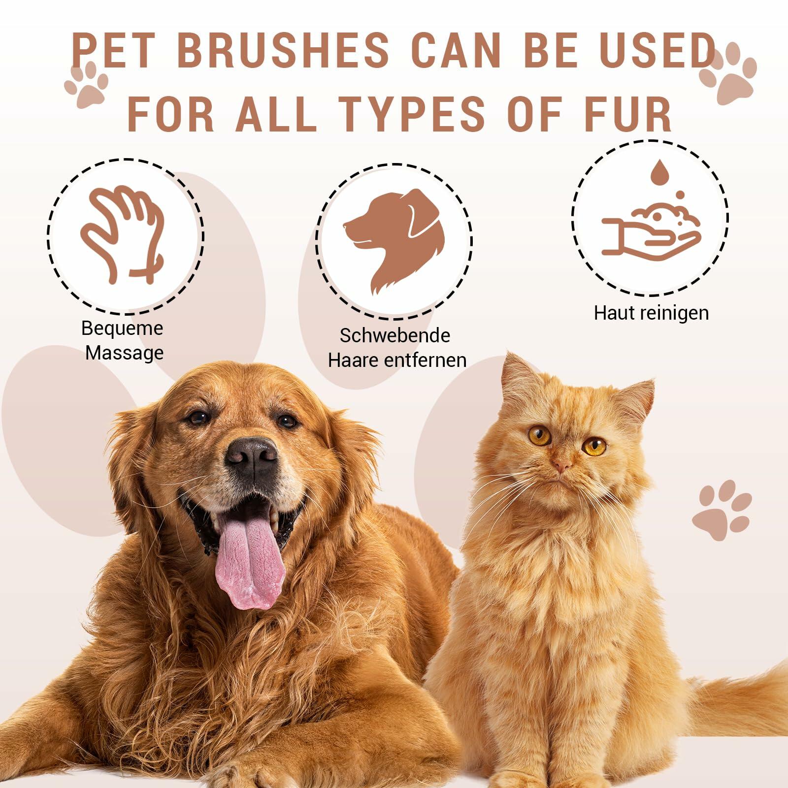 Framad Dematting Brush 2-in-1 Stainless Steel Dog Cat Comb Grooming Tool