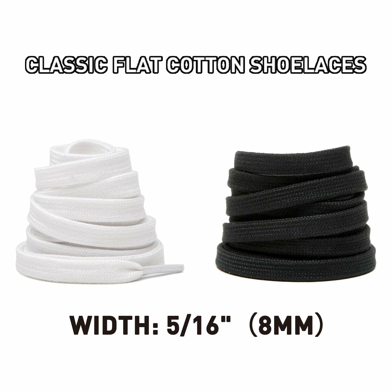 UamGlsob 8mm Cotton Shoelaces for Puma Sneakers White 39"/100cm