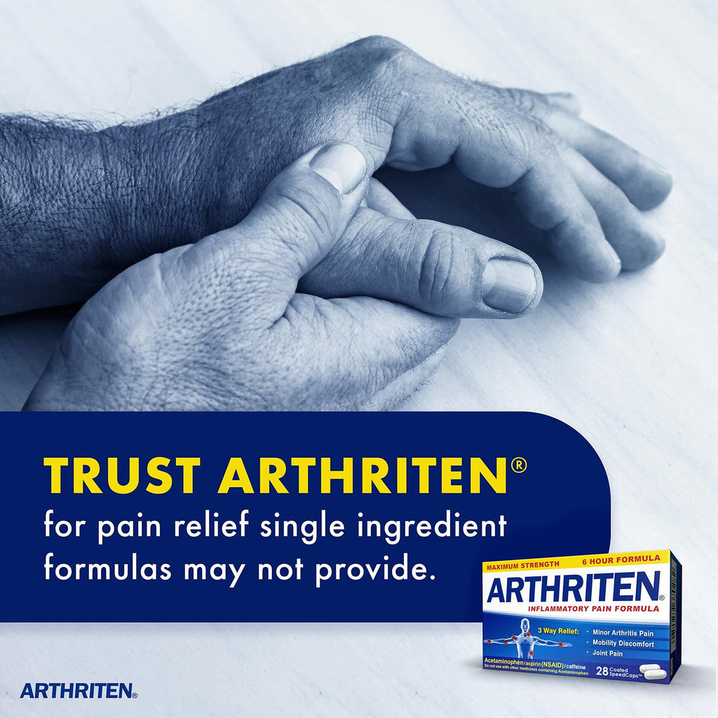 OPEN BOX Arthriten Pain Formula 28ct Aspirin Acetaminophen Caffeine EXP 01/26