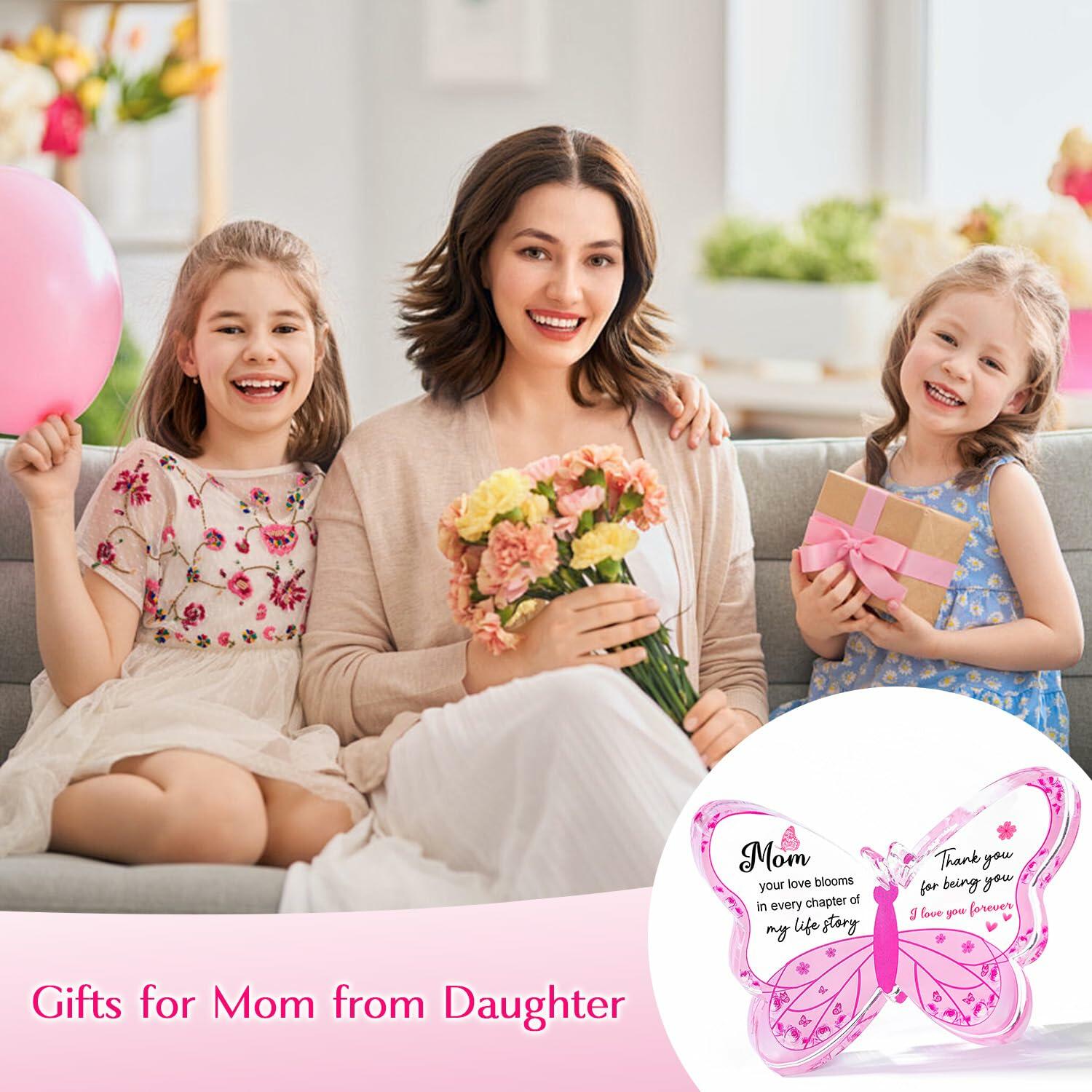 ilifemate Acrylic Butterfly Plaque Mom Gift 5.12x3.54x0.6 inch Transparent