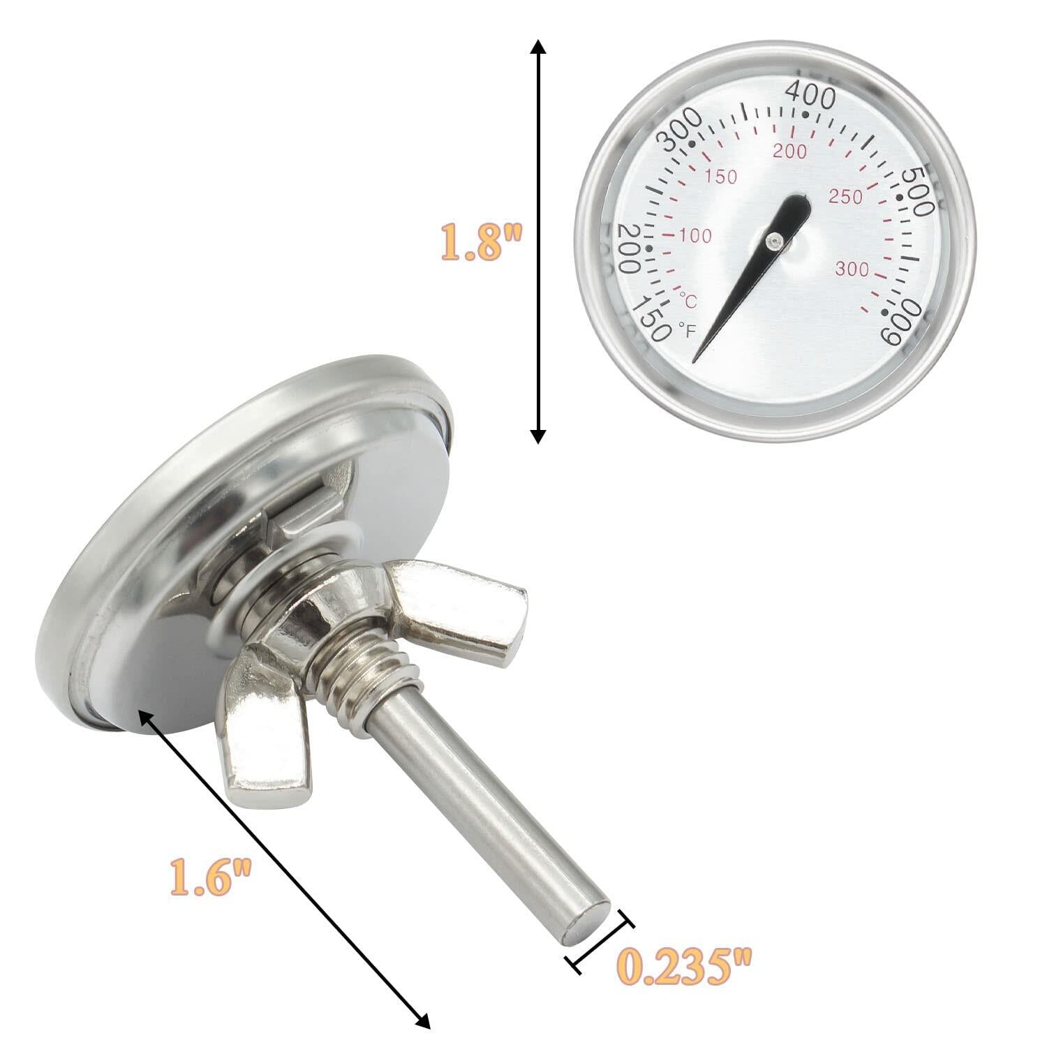 MOASKER Grill Thermometer Gauge Heat Indicator Black for Kenmore Nexgrill