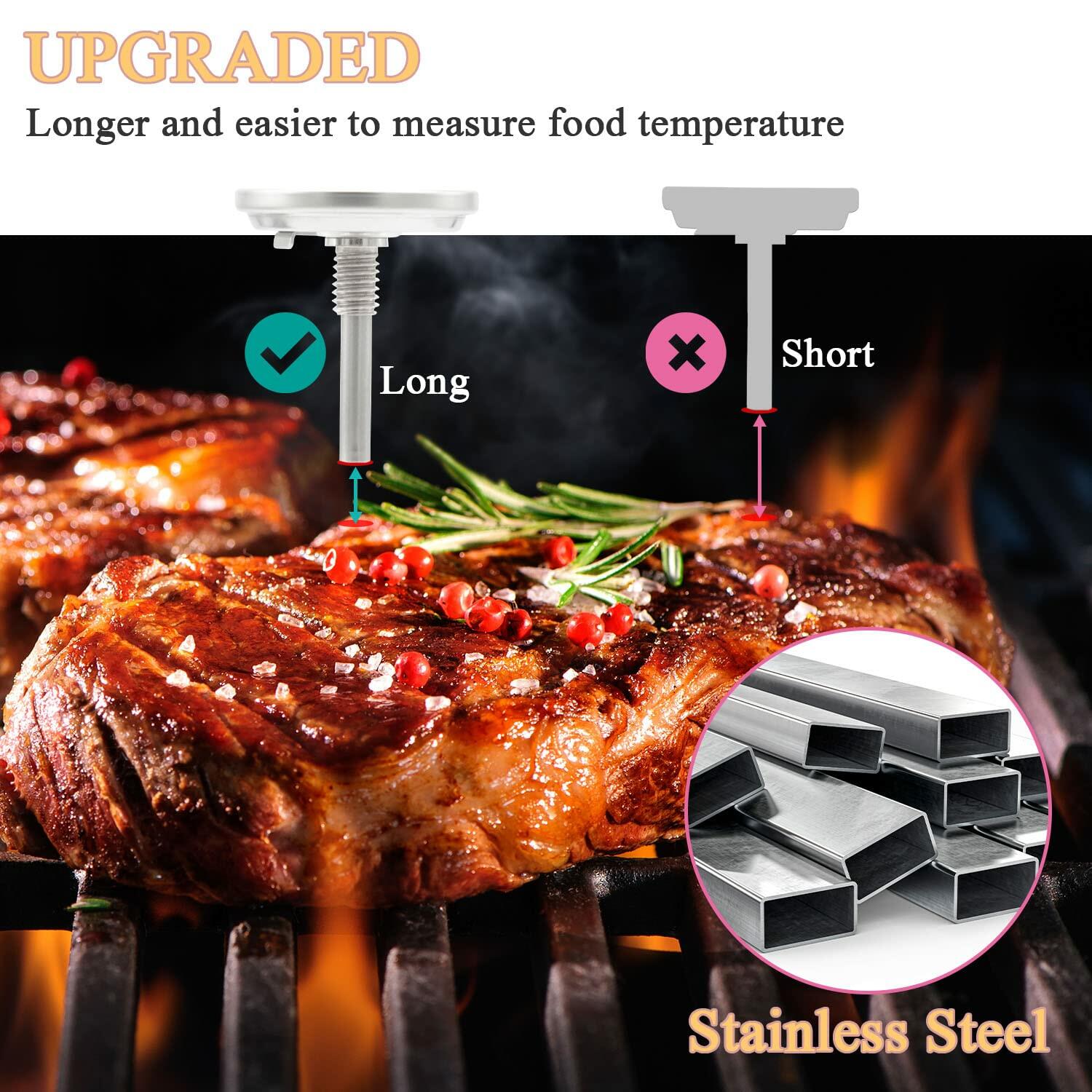 MOASKER Grill Thermometer Gauge Heat Indicator Black for Kenmore Nexgrill