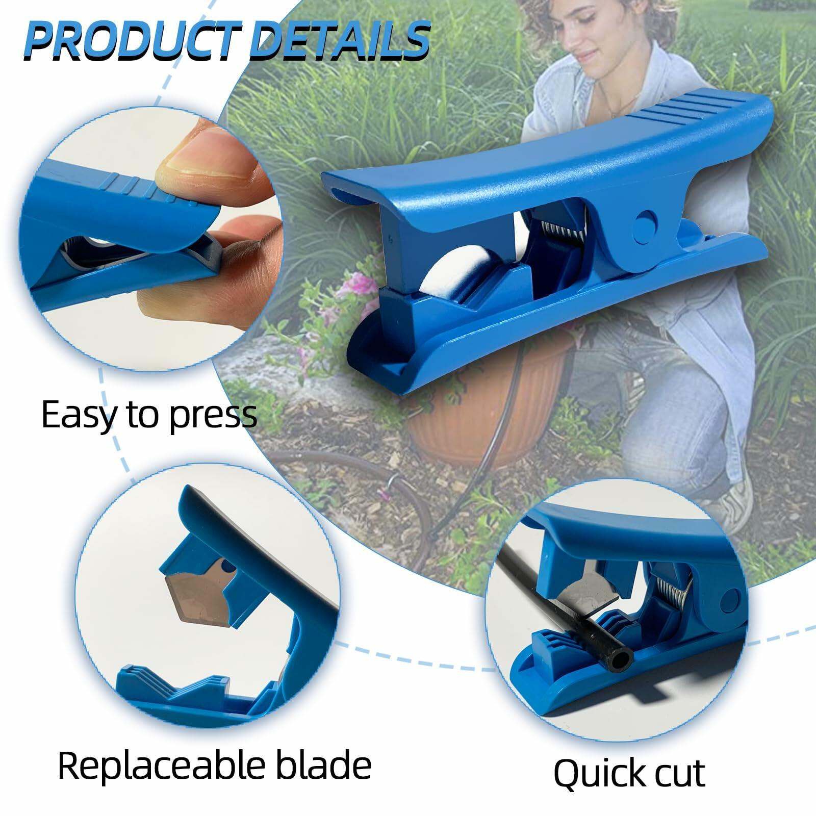 Spalolen Plastic Tubing Cutter Tool Hose Pipe Cutter for Nylon PVC 3/8" OD