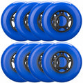WHEELCOME Inline Skate Wheels 85a Blue 64mm 8-Pack Replacement