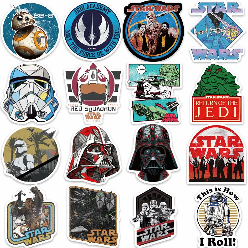 Ratgoo Claasic Move Star War Waterproof Vinyl Stickers Pack 100 Pcs Clear