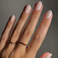 Gifiky Acrylic Press On False Nails Short Almond Nude 24Pcs