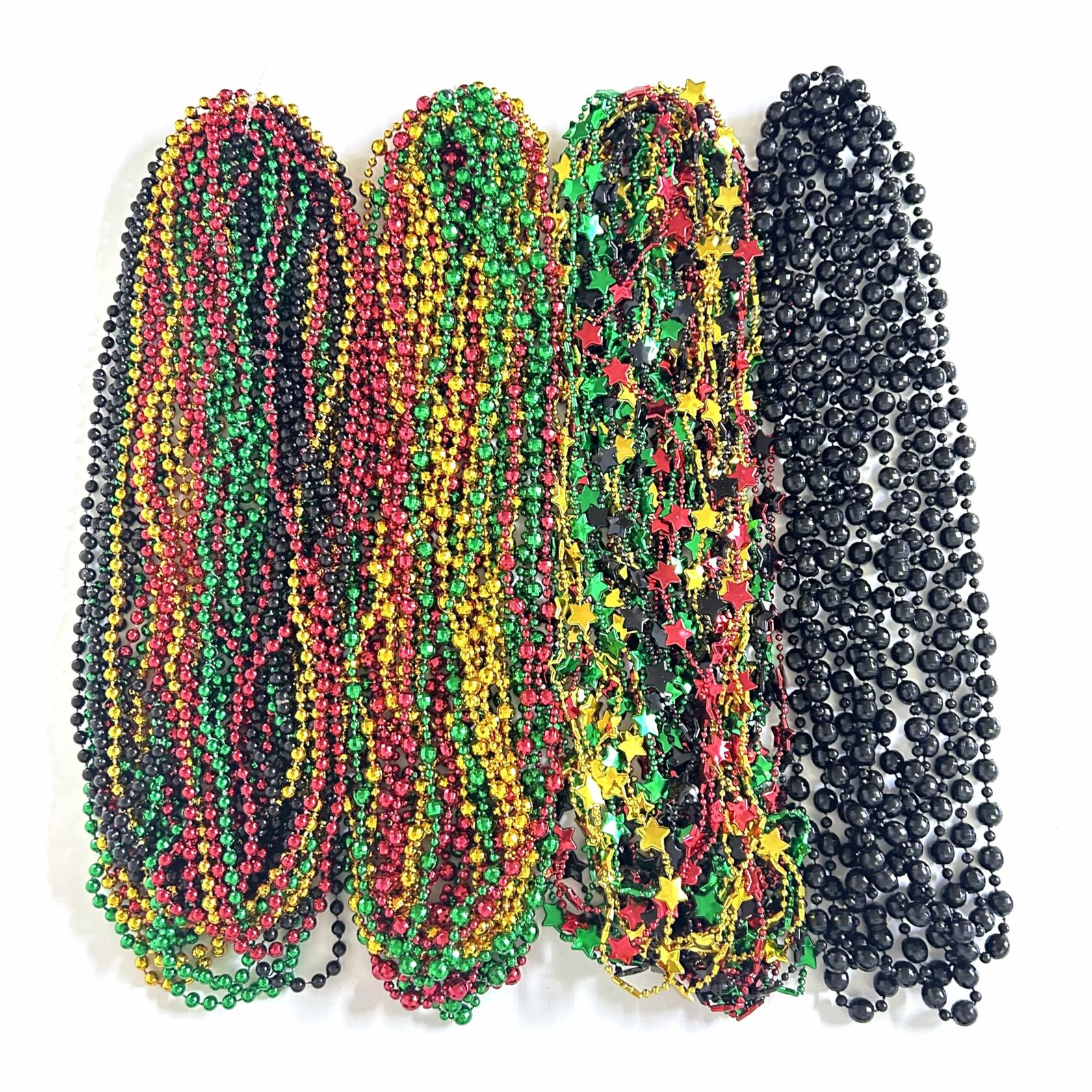 GZYSSL 72 Pcs Juneteenth Beads Necklaces Multicolor Freedom Day Party