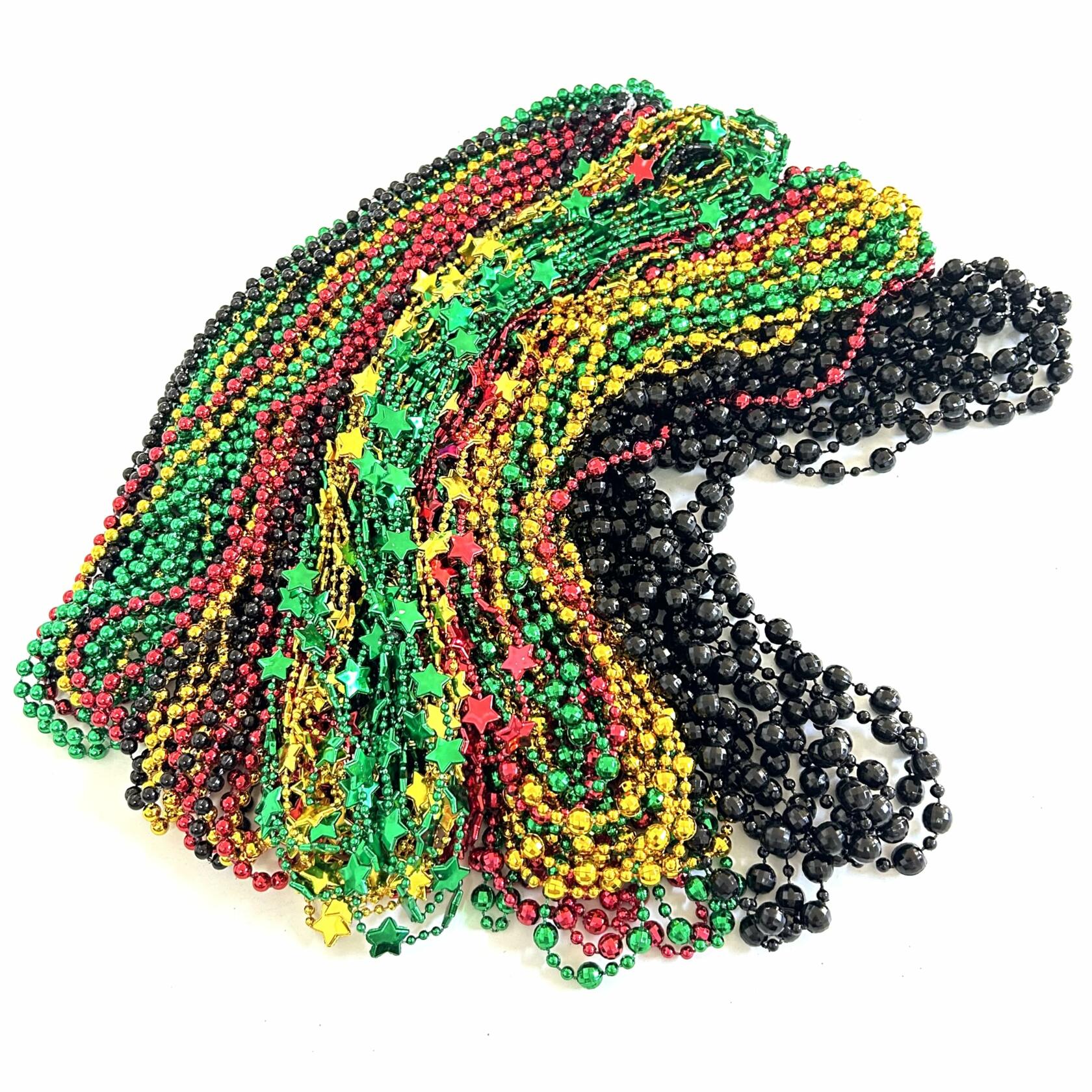 GZYSSL 72 Pcs Juneteenth Beads Necklaces Multicolor Freedom Day Party