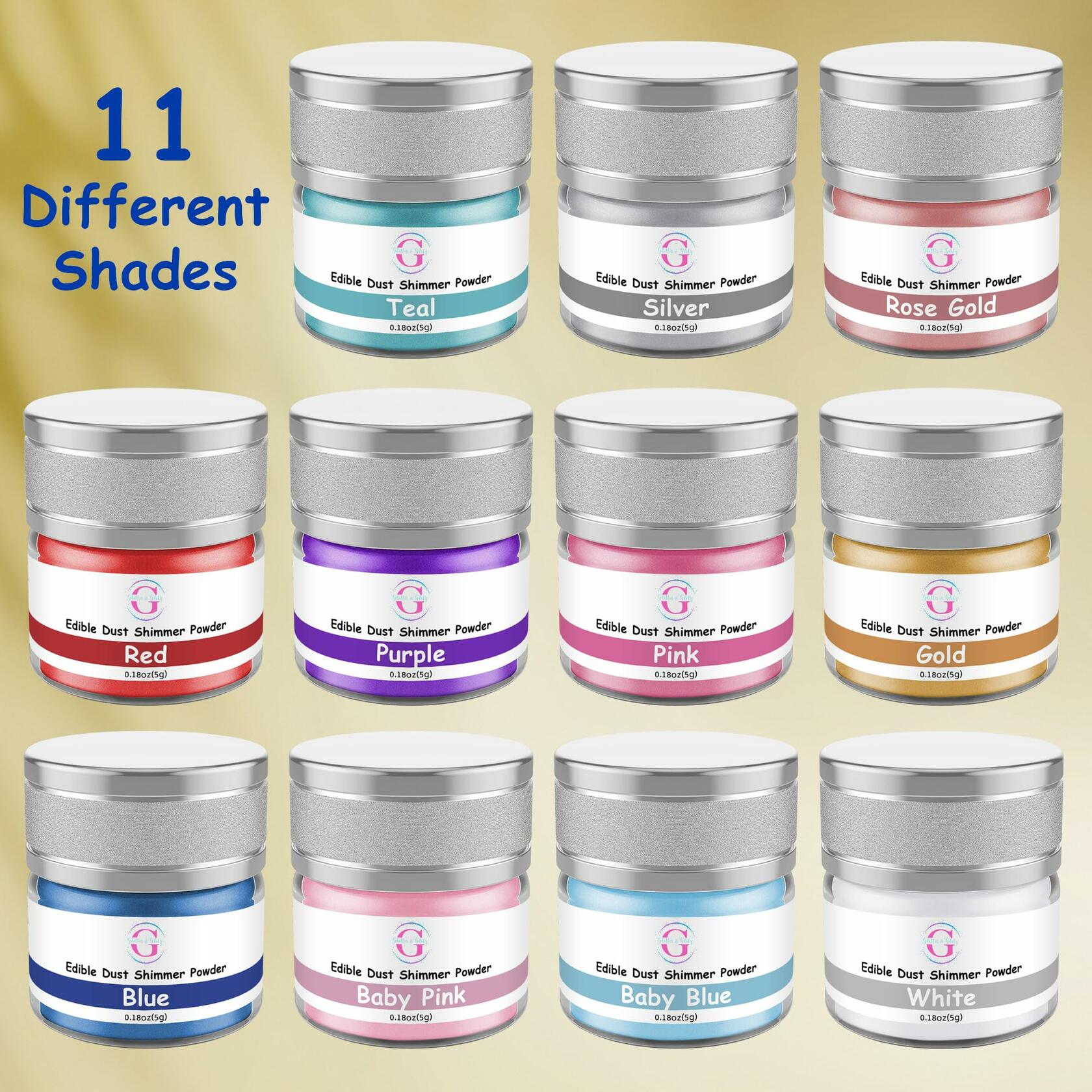 Glitter & Glitz Edible Drink Glitter Luster Dust Gold 5g Cocktails Baking