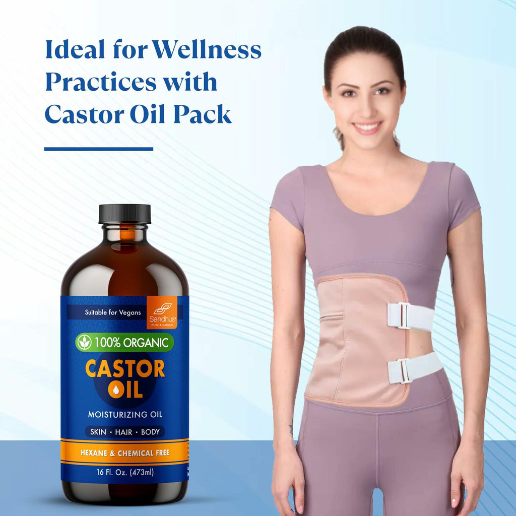Sandhu's Organic Castor Oil 16oz Pure Unrefined Hexane-Free Natural