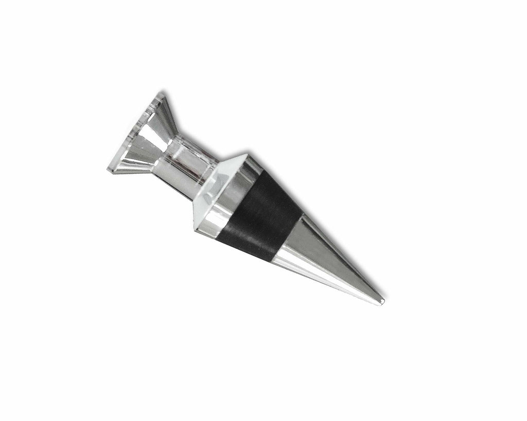 Lutong Brass Wine Bottle Stopper Set with Stainless Steel Pourer & Stand 4pcs