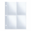 HUAFENGSH 4 Pocket Card Sleeves A5 3 Ring Binder 2.5x3.5 Inch 100 Pack