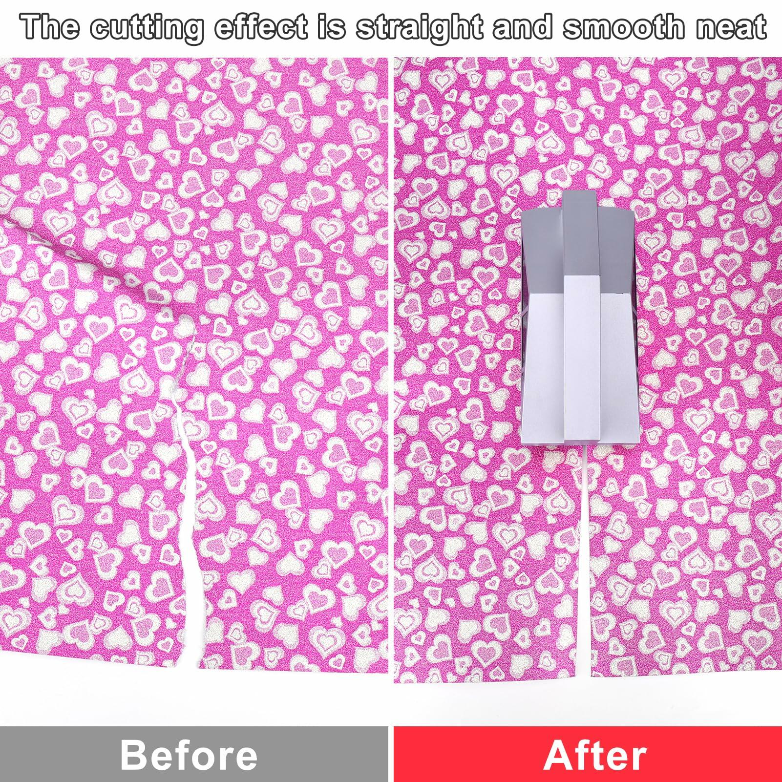 Vodolo Wrapping Paper Cutter with 6 Replaceable Blades Silver Gift Wrap Tool